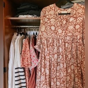 Daughters of India Kyra Mini Dress in Caramel